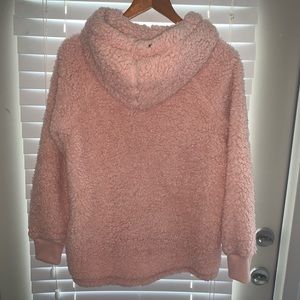 Pink furry hoodie